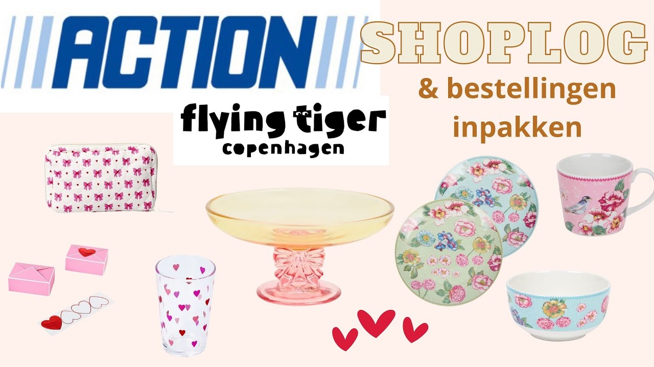 Action shoplog, Flying tiger & bestellingen inpakken