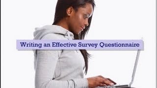 Writing an Effective Survey - Explainer / How-to / Narration video