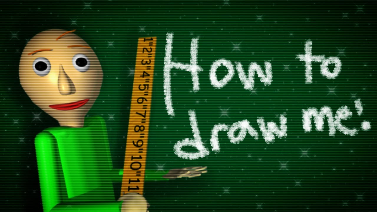 Baldi teaches you how to draw him! - YouTube