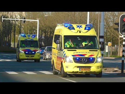 A1 Ambulances en PRIO 1 Brandweer en Politie onderweg naar meldingen in Purmerend