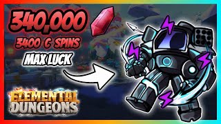 Spinning With 340k Gems For A Corrupted MECH Element | Elemental Dungeons