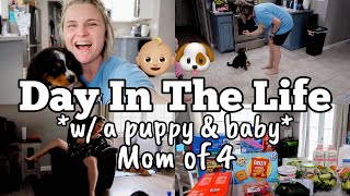 *VERY CHAOTIC* DAY IN THE LIFE WITH A PUPPY & 4 KIDS | SAM’S CLUB HAUL | MEGA MOM