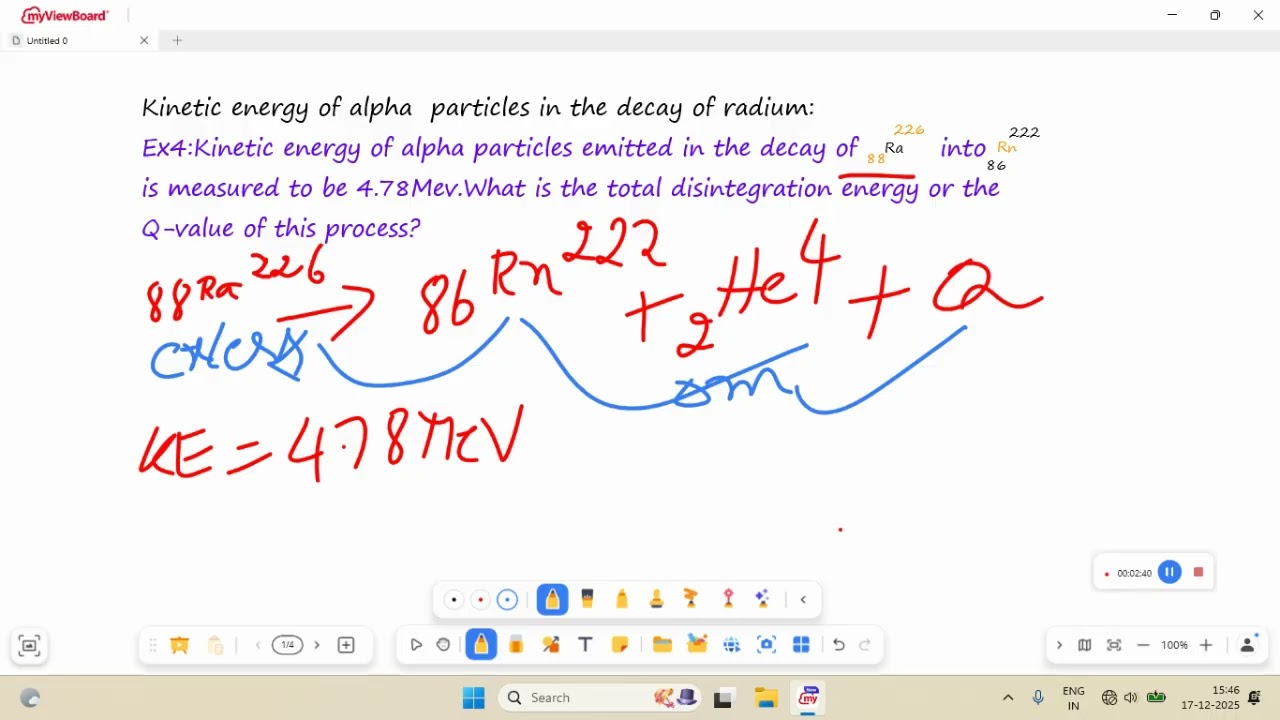 Kinetic energy of alpha particles emitted in the decay of radium |Nuclear Physics  JEE Mains