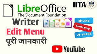 Libre office | Libre office writer edit menu