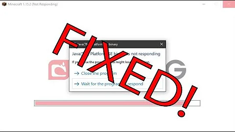 How to fix Java(TM) SE binary Not Responding