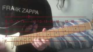 Frank Zappa T&#39;Mershi Duween Guitar Lesson (TAB on screen)