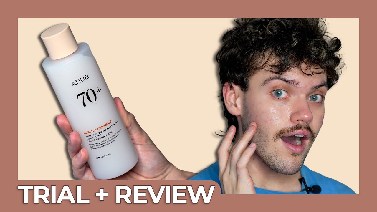 anua rice 70 glow milky toner | trial + review - YouTube
