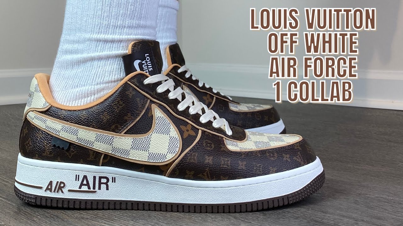 LOUIS VUITTON OFF WHITE AIR FORCE 1 COLLABORATION ON FEET REP REVIEW 