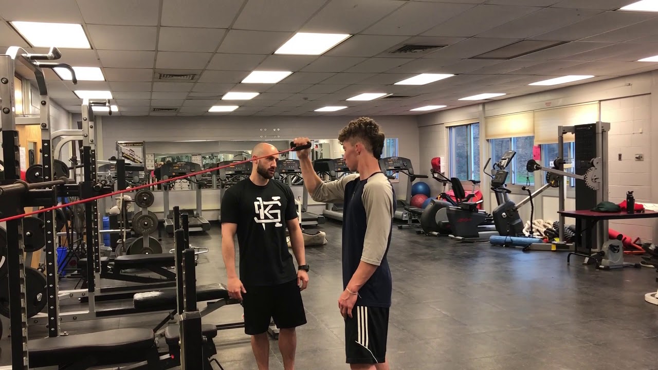 In-Season Baseball Training- Band External Rotation - YouTube