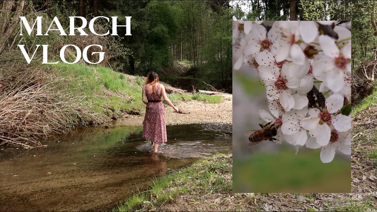 welcoming spring and the first blossoms ~ trying on my new linen dress || Vlog