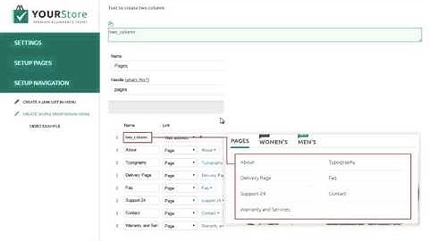 Actual Video in description. YOURstore: Create Simple Drop-down Menu