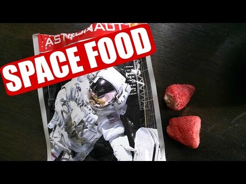 Tasting Astronaut Strawberries - Space Food