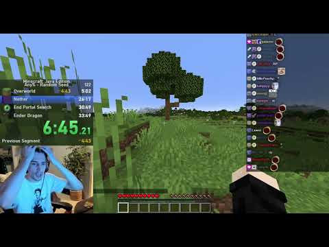 xQc gets back into Minecraft Speedruns while Malding at a Dono