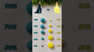 Anna (Frozen) VS Belle (Beauty in the Beast) Princess Color Mixing #colors #colormixing #satisfying