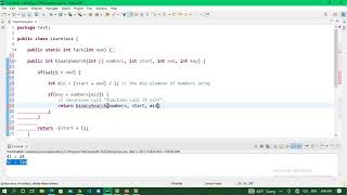 Basic-Java recursive Binary Search #026