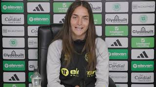 ELENA SADIKU speaks before the Glasgow Derby against Rangers Women / A Celtic State of Mind / ACSOM