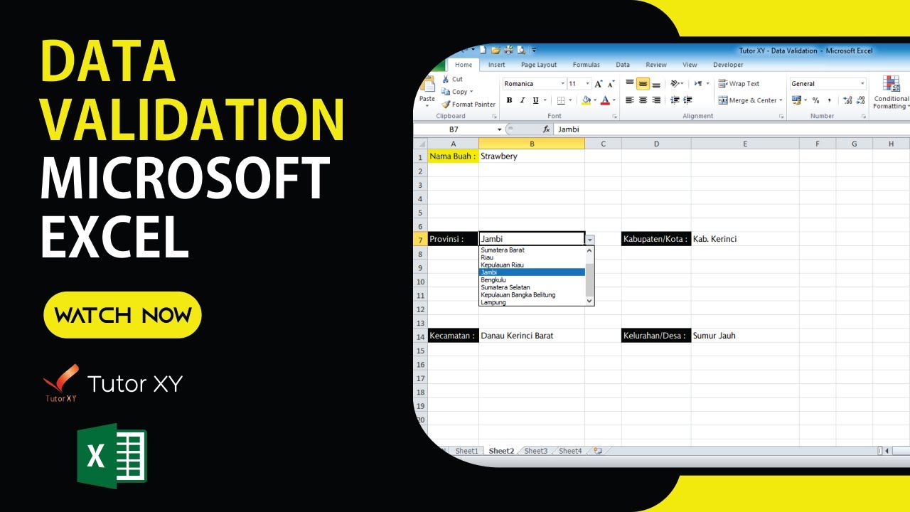 Data Validation Microsoft Excel | Tutorial Excel - YouTube