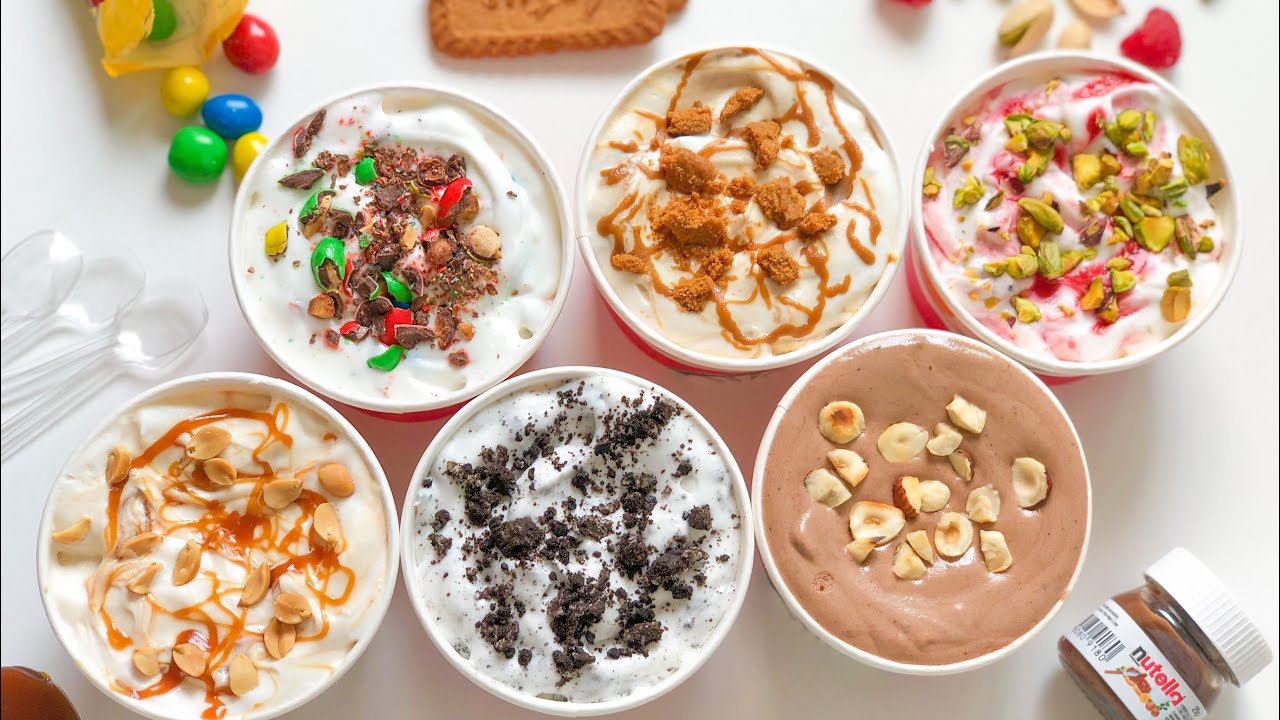 حضري كلاص المحلات 6 نكهات مختلفة ترضي جميع الاذواق Glace façon mc flurry avec différents toppings