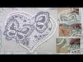 Вязание крючком сердца с бабочками в технике ирландского кружева Урок 50