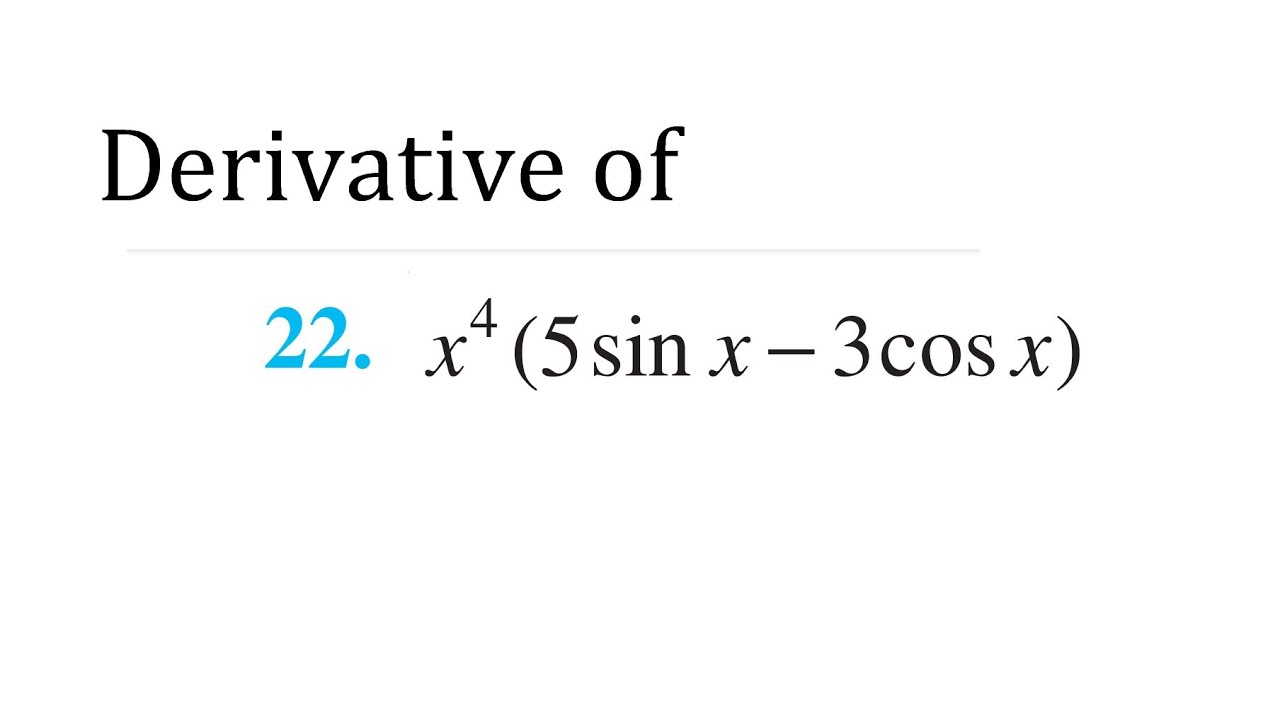 Derivative Of X 4 5sinx 3cosx Class 11 Chapter 12 Miscellaneous Derivative Of X 4 5sinx 3cosx Class 11 Chapter 12 Miscellaneous