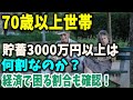 【老後資金】70歳以上世帯で貯蓄が3000万円以上は何割なのか?経済的に困る割合も確認!