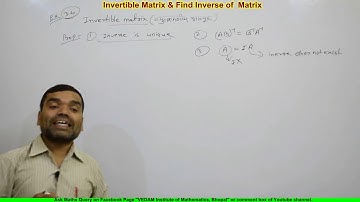Inverse of Matrix by Elementary Row and Column Operation in Hindi