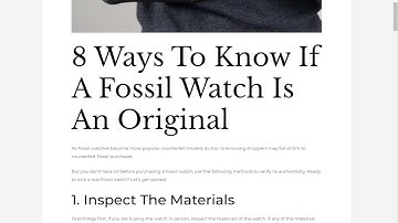 8 Ways To Know If A Fossil Watch Is An Original