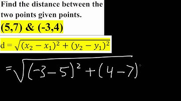 Alg2: Calculate Distance Between Two Points (Step by Step)