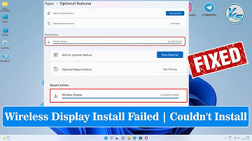 ✅ How To Fix Wireless Display Install Failed | Wireless Display Couldn