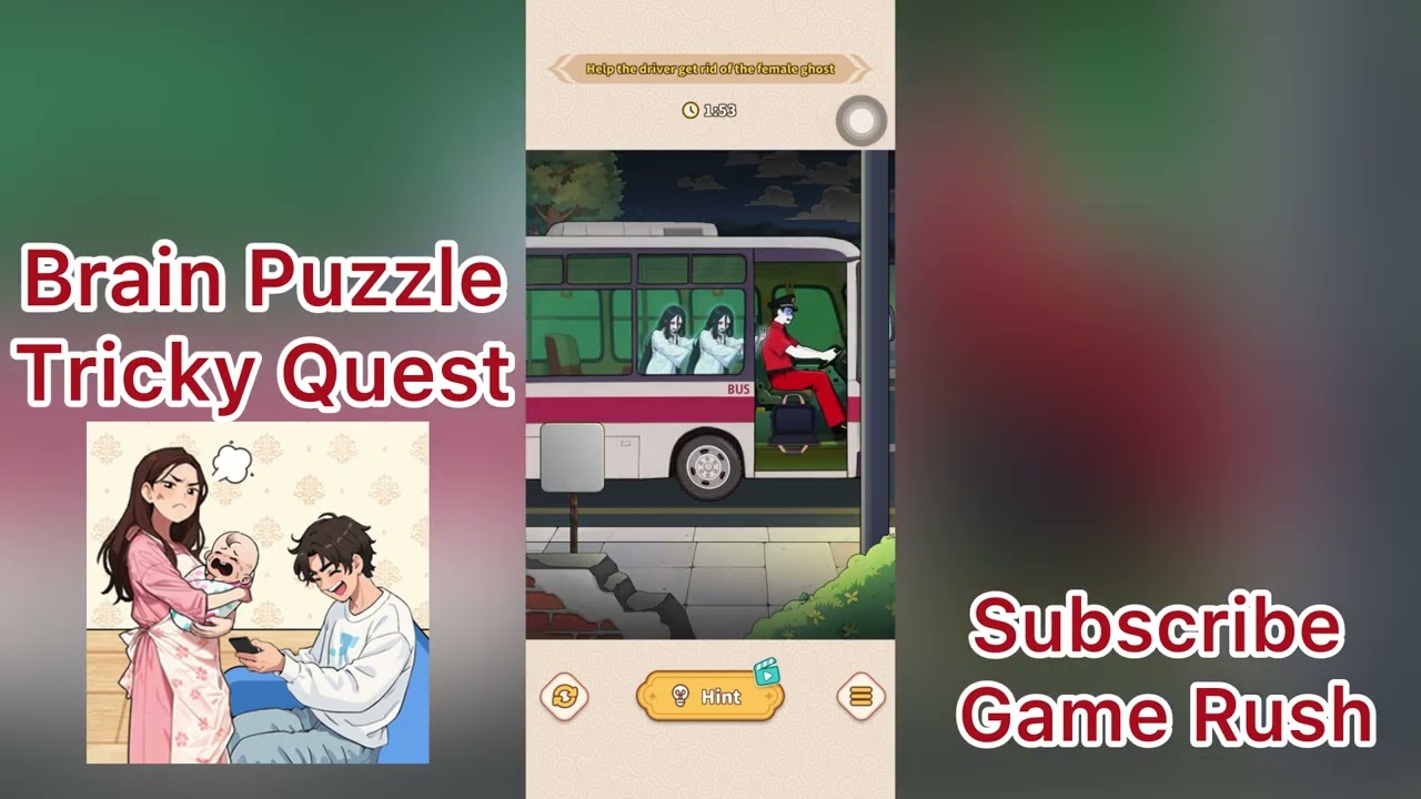 Brain Puzzle : Tricky Quest Level 12 Endless Bus | Walkthrough