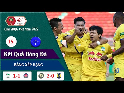 Video Kết quả và bảng xếp hạng vòng 15 giải vô địch quốc gia... - youtube