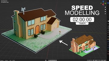 3D speed modelling the Simpsons house (2 hour timer)