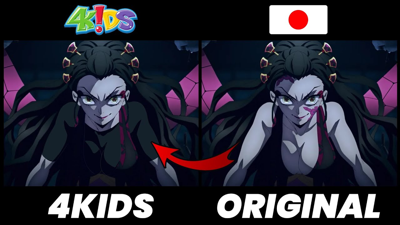 4KIDS CENSORSHIP in Anime DEMON SLAYER Part 5 YouTube