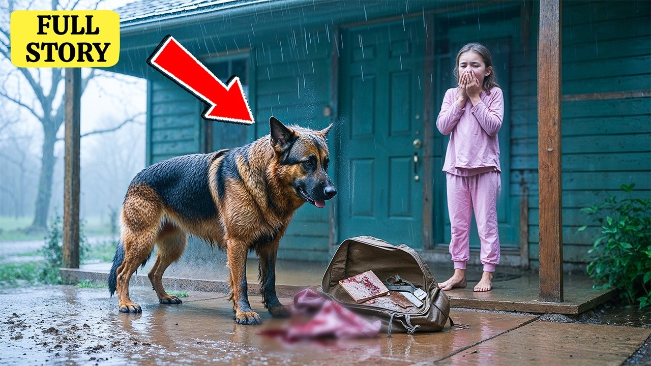 Little Girl Feeds A German Shepherd. Then It Shows Up With A Surprising Gift.