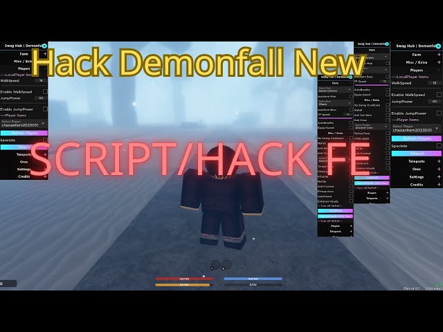 Roblox Script -- Demonfall [Trinket Farm, Slayer Godmode, Teleports]