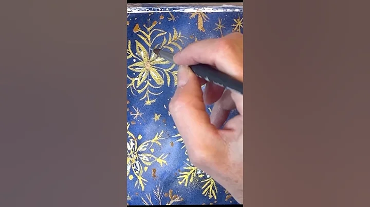 EASY watercolor metallic Snowflake cards