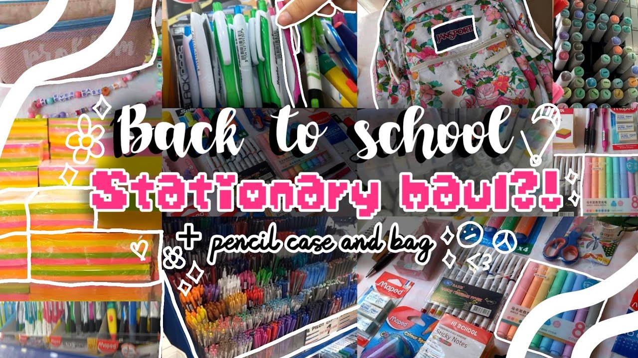 📓; BACK TO SCHOOL STATIONERY HAUL! + pencil case and school bag 🌷 YouTube