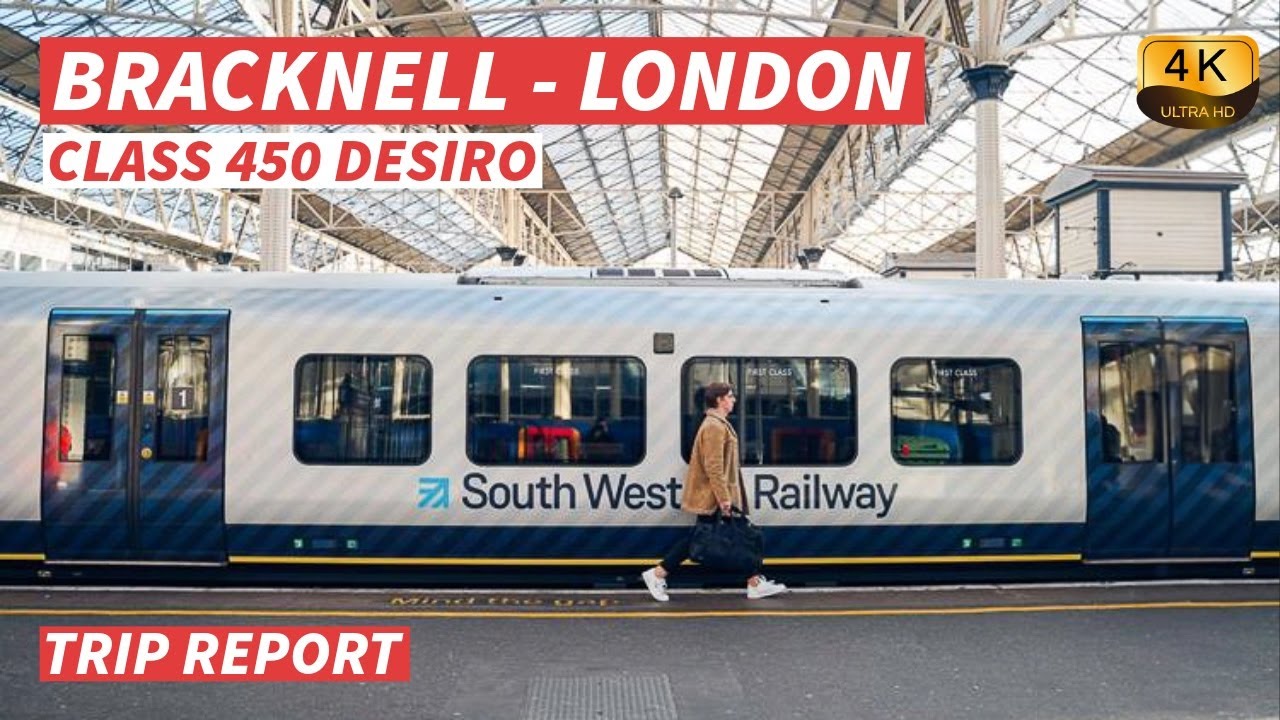 【4K】Юго-Западная железная дорога: Bracknell → London Waterloo - С субтитрами【CC】