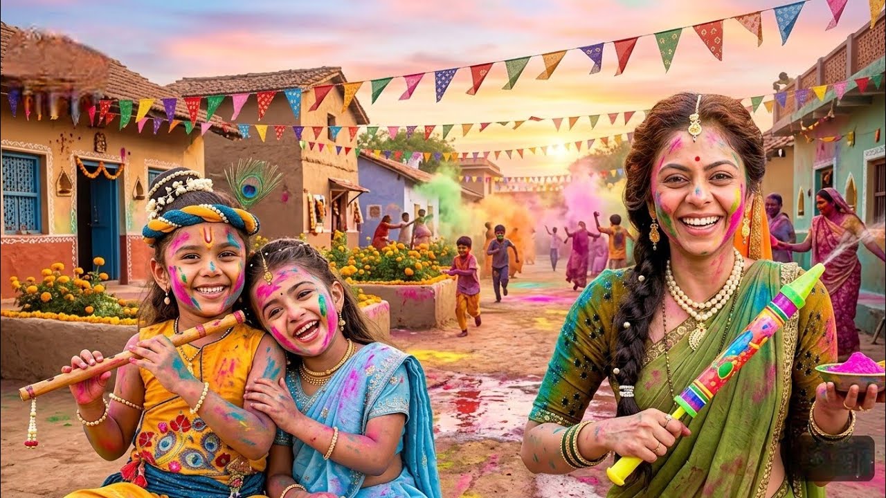 होली स्पेशल: राधा-कान्हा की मस्ती देख मैया हँसने लगी | Yashomati Maiyaa Ke Nandlala | #holispecial 