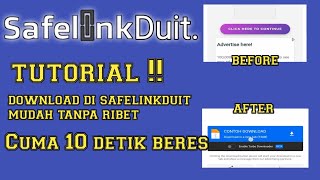 Tutoorial download di safelinkduit mudah tampa ribet cuma 10 detik beres Easyy❗❗