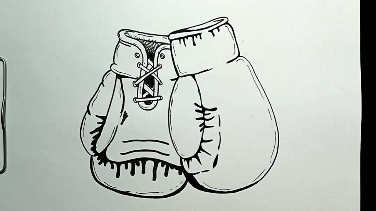 How to Draw Boxing Gloves in Easy Steps YouTube