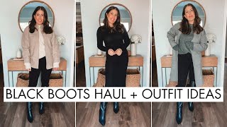 How to Style Knee High Boots | Black Knee High Boots Haul