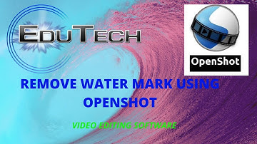 Remove watermark using openshot video editing software