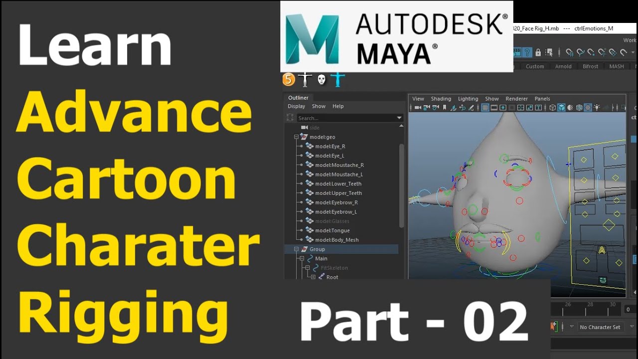 Part 2 - Setting up the character | Complete Cartoon character Rigging ...