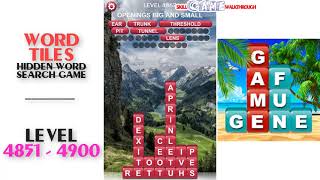 Word Tiles Level 4851 - 4900 Walkthrough | SkillGameWalkthrough