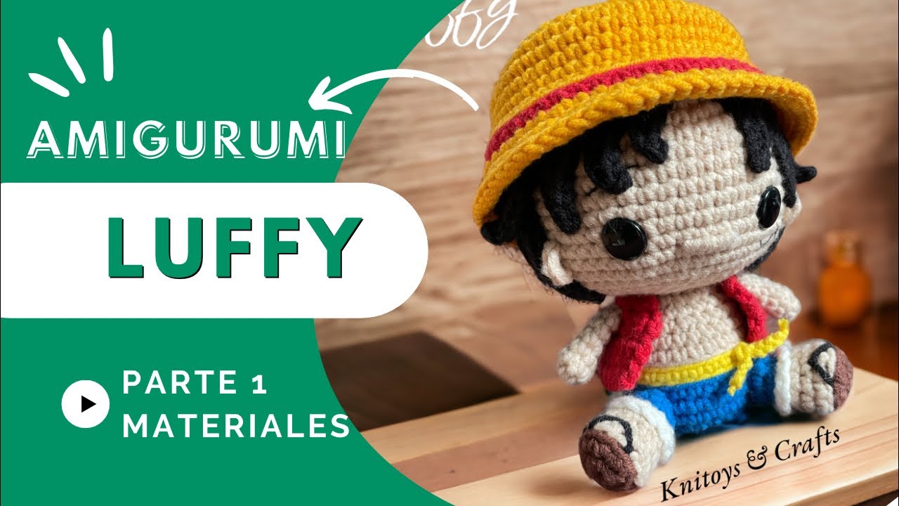 Luffy ONE PIECE Amigurumi a crochet - Parte 1 Materiales