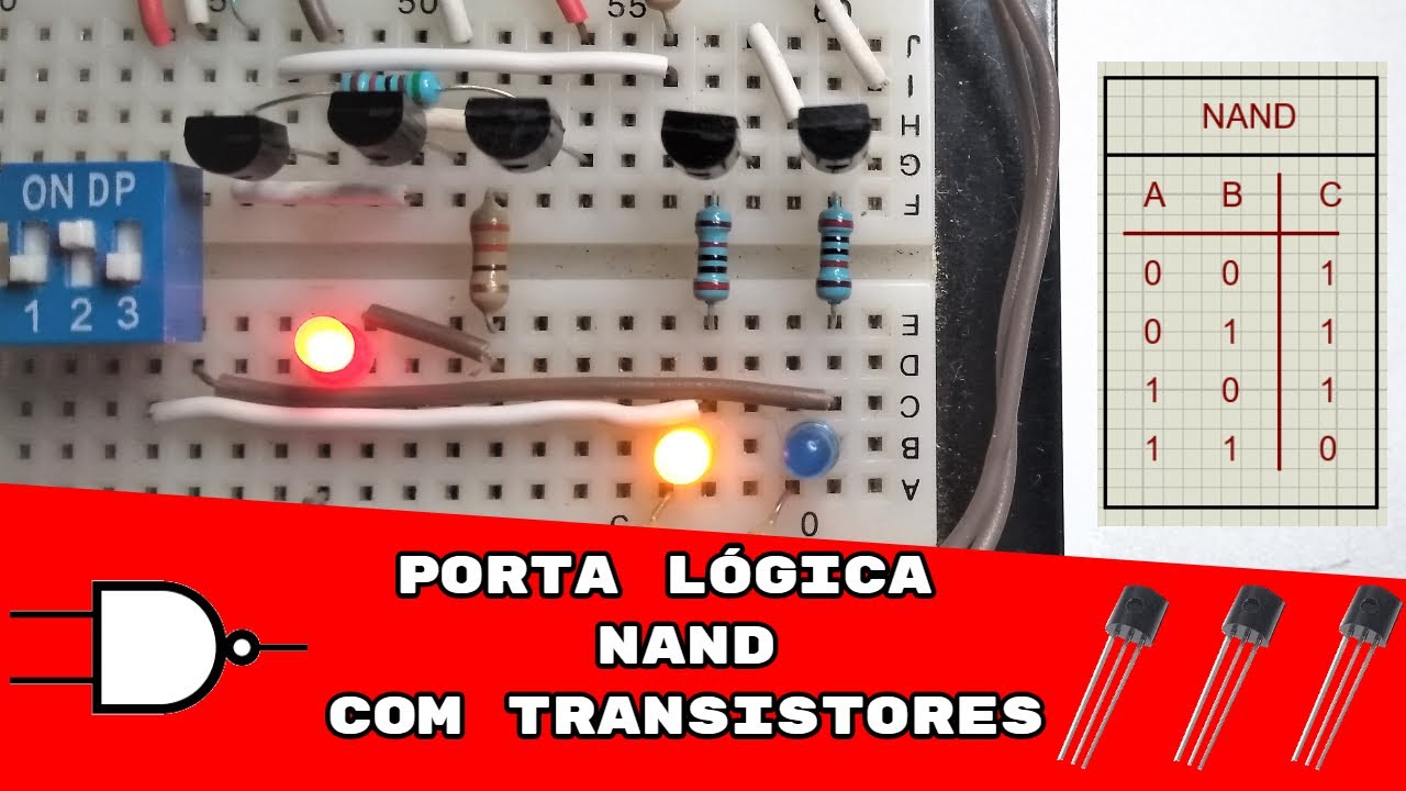 PORTA LÓGICA NAND COM TRANSISTORES - ELETRÔNICA DIGITAL ANALÓGICA #04