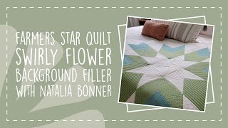 How-to Machine Quilt a Swİrly Flower Background Filler with Natalia Bonner