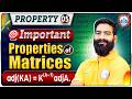 JEE Maths 2026 | Important Properties of Matrices🔥| Adjoint matrix Determinant | Part 5 | Sharad Sir