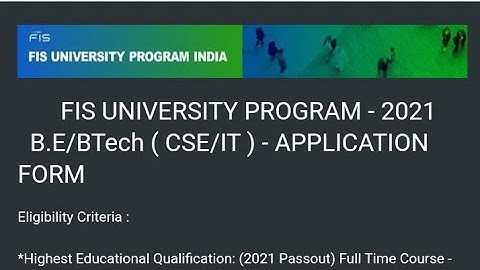 FIS Hiring 2021 Batch Students As Software Engineer | CTC-5LPA | Apply Now